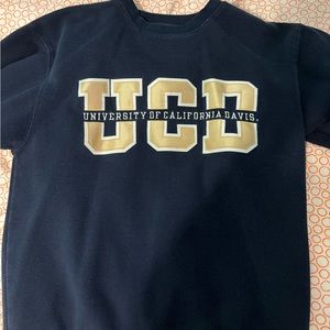 Navy blue University Of California Davis crew neck